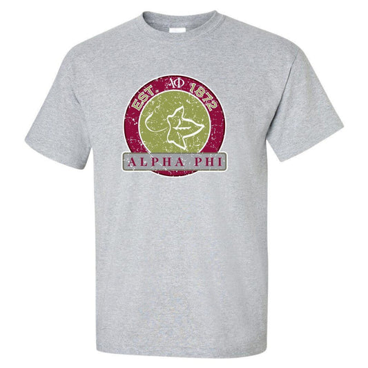 Alpha Phi - Circle Design - Standard T-Shirt - FREE SHIPPING