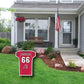 Assumption 16"x20" Custom Football Jersey Shaped Yard Sign with 2 EZ Stakes