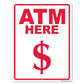 ATM Here Sign or Sticker - #3