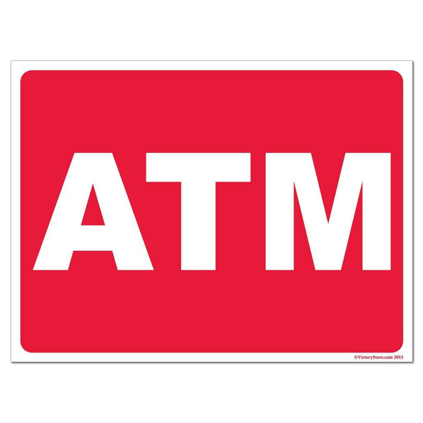 Atm Card Sign ATM Sign or Sticker | VictoryStore – VictoryStore.com