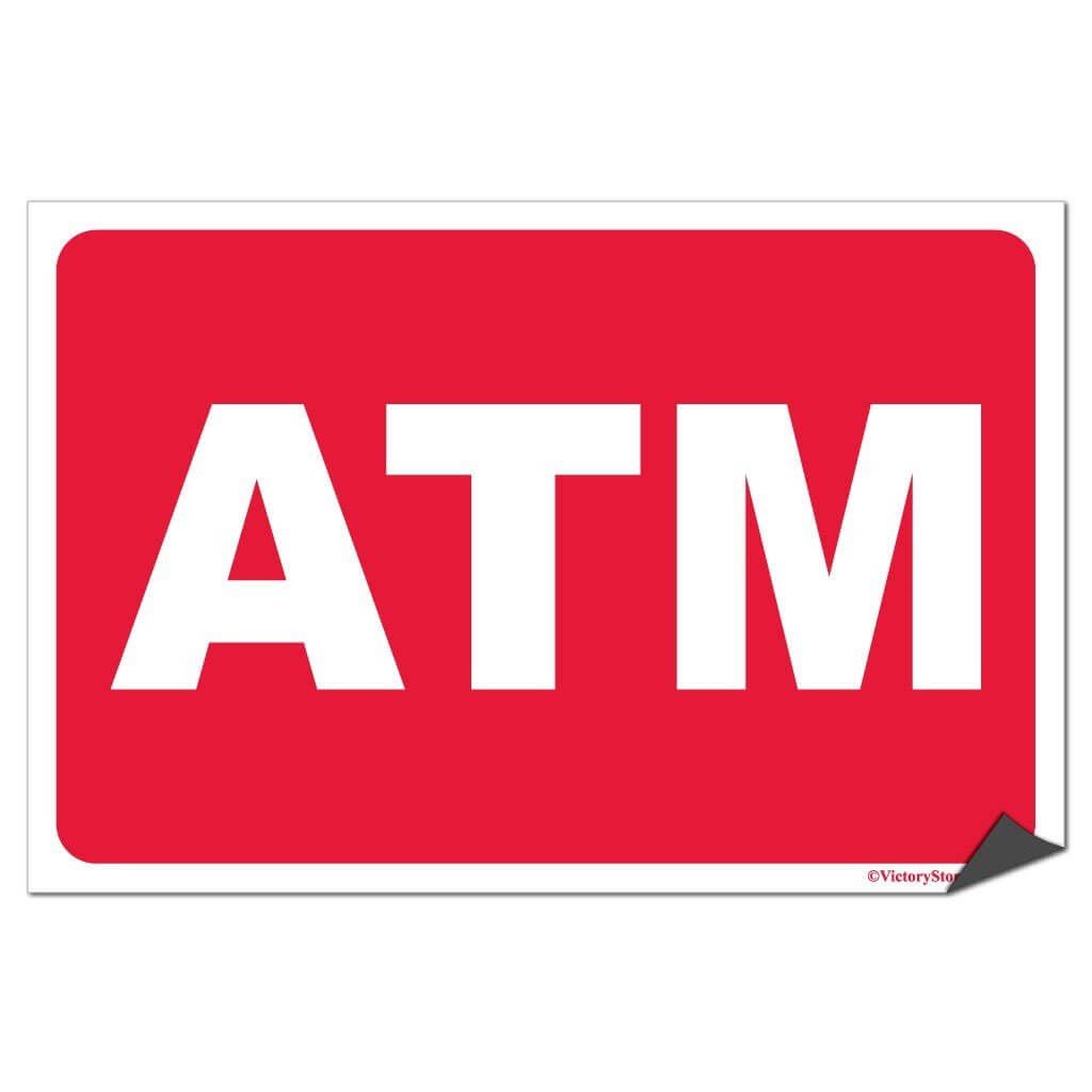 ATM Vertical Sign or Sticker - #13