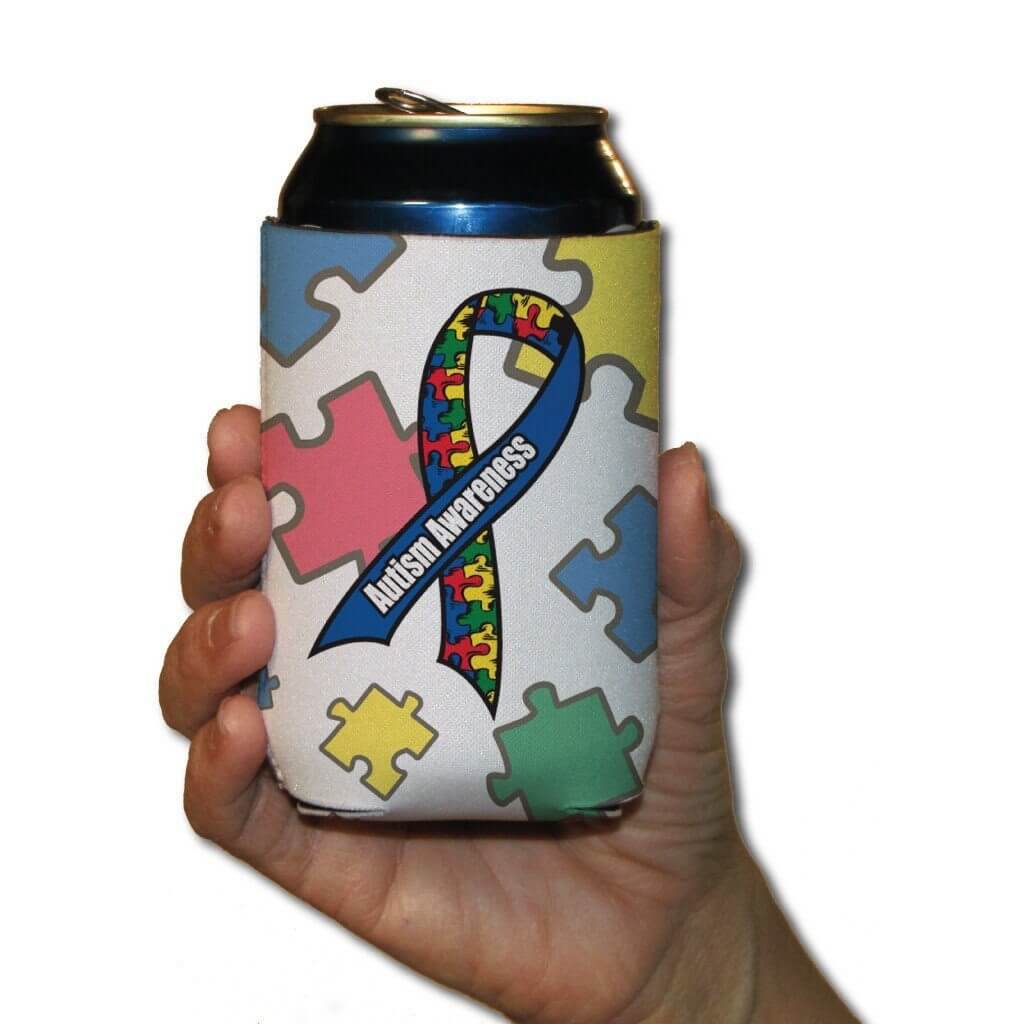 Autism Awareness Can Cooler Set of 6 - 6 different designs - FREE SHIPPING