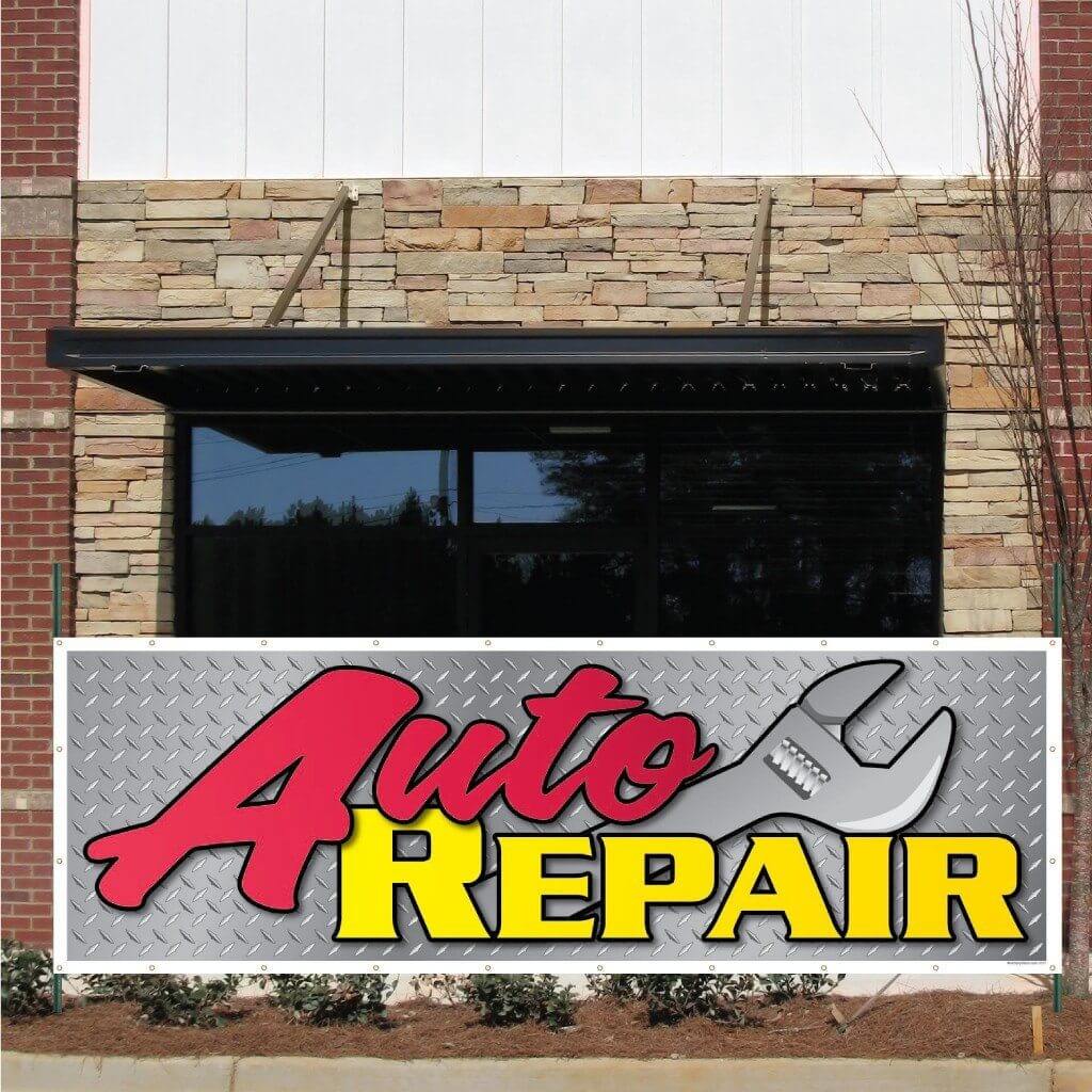 Auto Repair Vinyl Banner with Grommets