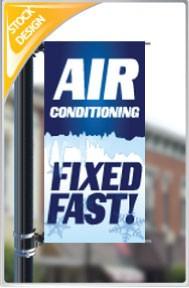 AC Fixed Fast Pole Banner - 18"x36" - FREE SHIPPING