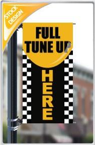 18"x36" Full Tune up Here Pole Banner FREE SHIPPING