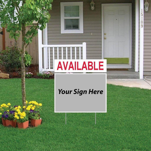 Available Real Estate Yard Sign Rider Set - FREE SHIPPING
