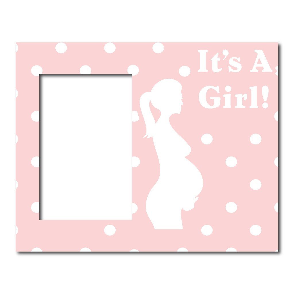 It's a Girl Pregnant Mother Decorative Picture Frame - Holds 4x6 Photo