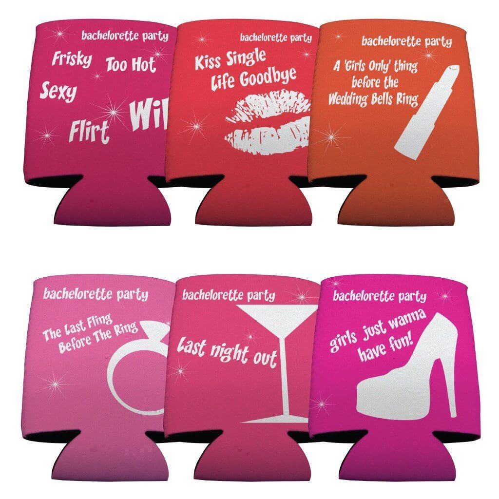 Bachelorette Party can coolers Funny Sayings Set of 6 FREE SHIPPING