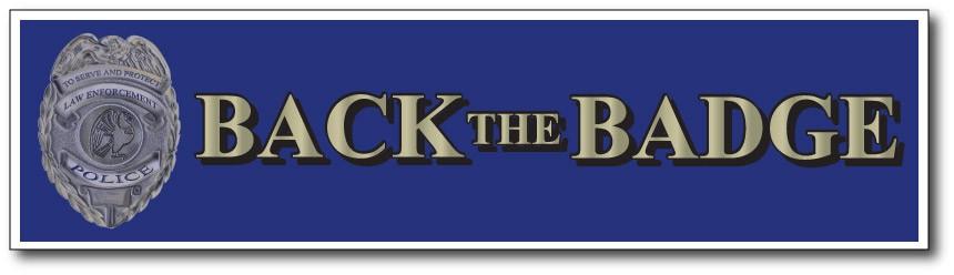 Back the Badge Bumper Magnet 3 x 11.5 - FREE SHIPPING