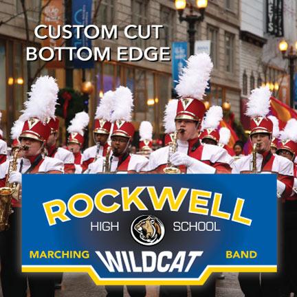 Marching Band Banner with Custom Design and Shape