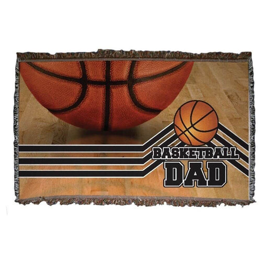 Basketball Dad Woven Blanket