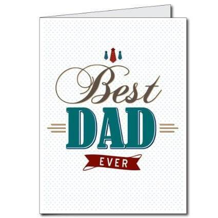 3' Tall Giant Father's Day Card with Envelope - Best Dad Ever Design