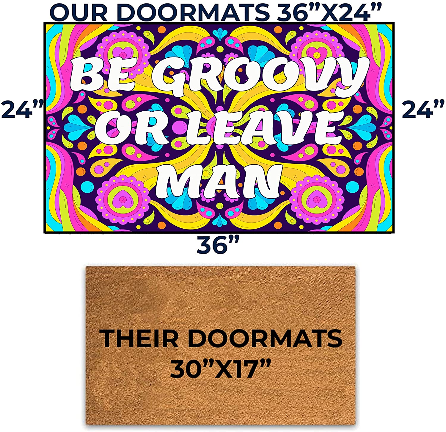 Be Groovy Or Leave Man Doormat (19563)