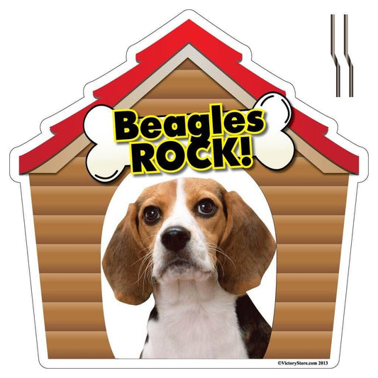 Beagles Rock! Dog Breed Yard Sign - Plastic Shaped Yard Sign - FREE SHIPPING