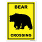 Bear Crossing Sign or Sticker