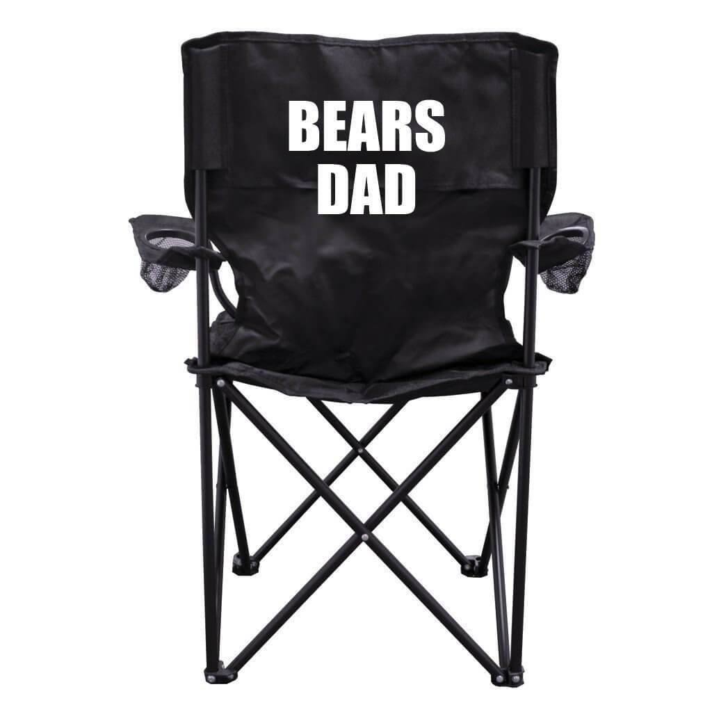 Bears Dad Black Folding Camping Chair with Carry Bag