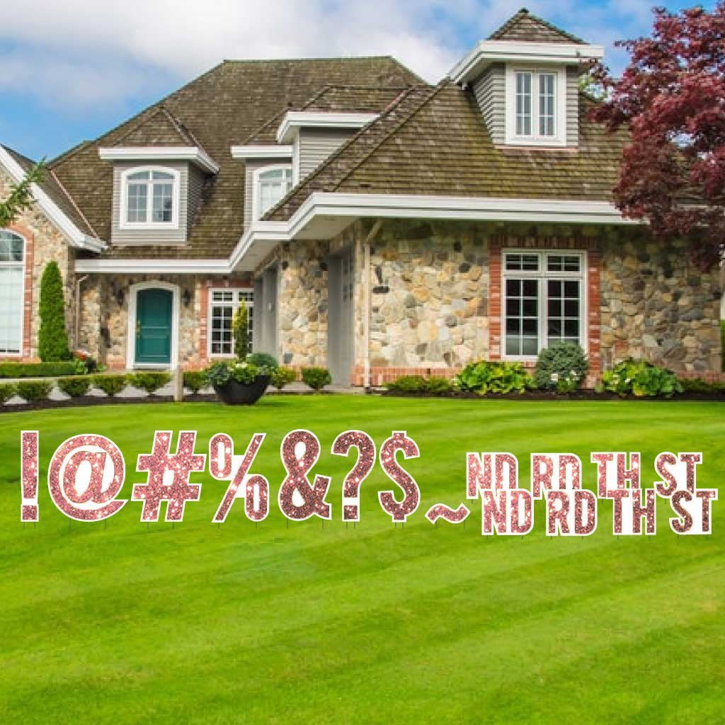 Bebas 18" Sparkle Special Characters Yard Letters 16 pcs