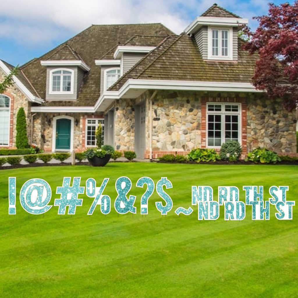 Bebas 18" Sparkle Special Characters Yard Letters 16 pcs