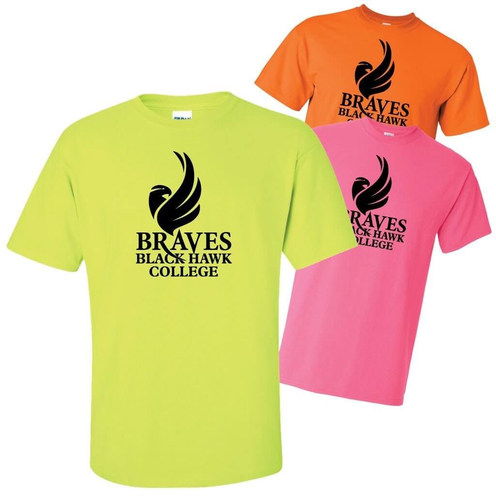 Blackhawk Braves Neon 1-Sided T-Shirt