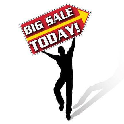 Big Sale Today Spinner Signs