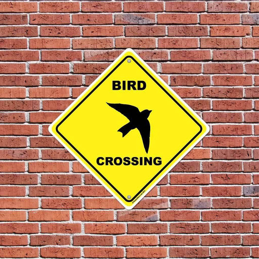 Bird Crossing Sign or Sticker