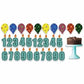 Birthday Boy Pathway Markers - Candle Numbers, Cake, Balloons - FREE SHIPPING