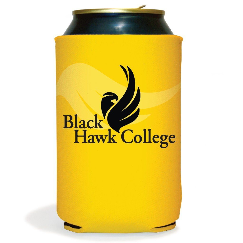 Set of 6 Black Hawk College Koozies