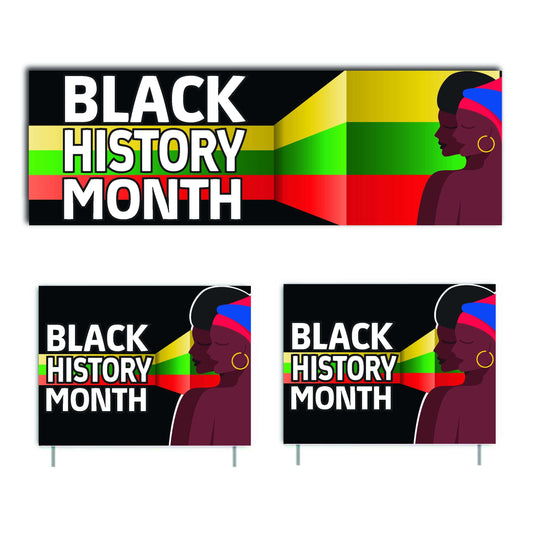black history month signs & banner