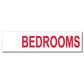 Blank Bedrooms Real Estate Yard Sign Rider Set - FREE SHIPPING