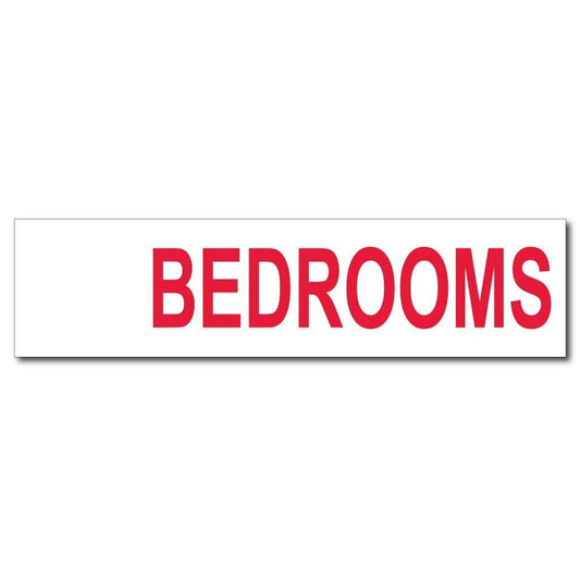 Blank Bedrooms Real Estate Yard Sign Rider Set - FREE SHIPPING