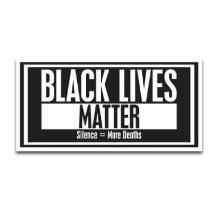 Black Lives Matter; Silence = More Deaths 12"x24" Yard Sign - FREE SHIPPING