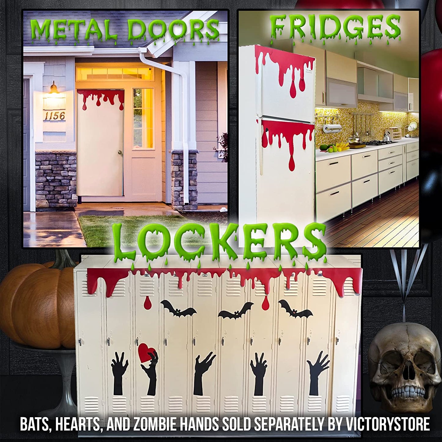 Blood Magnets: Dripping Blood Halloween Garage Door Magnets