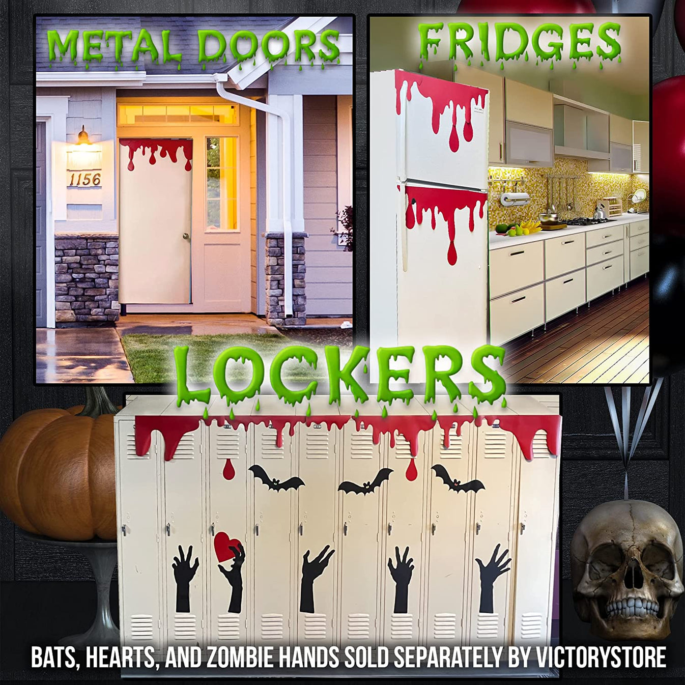 Halloween Blood Garage Door VictoryStore
