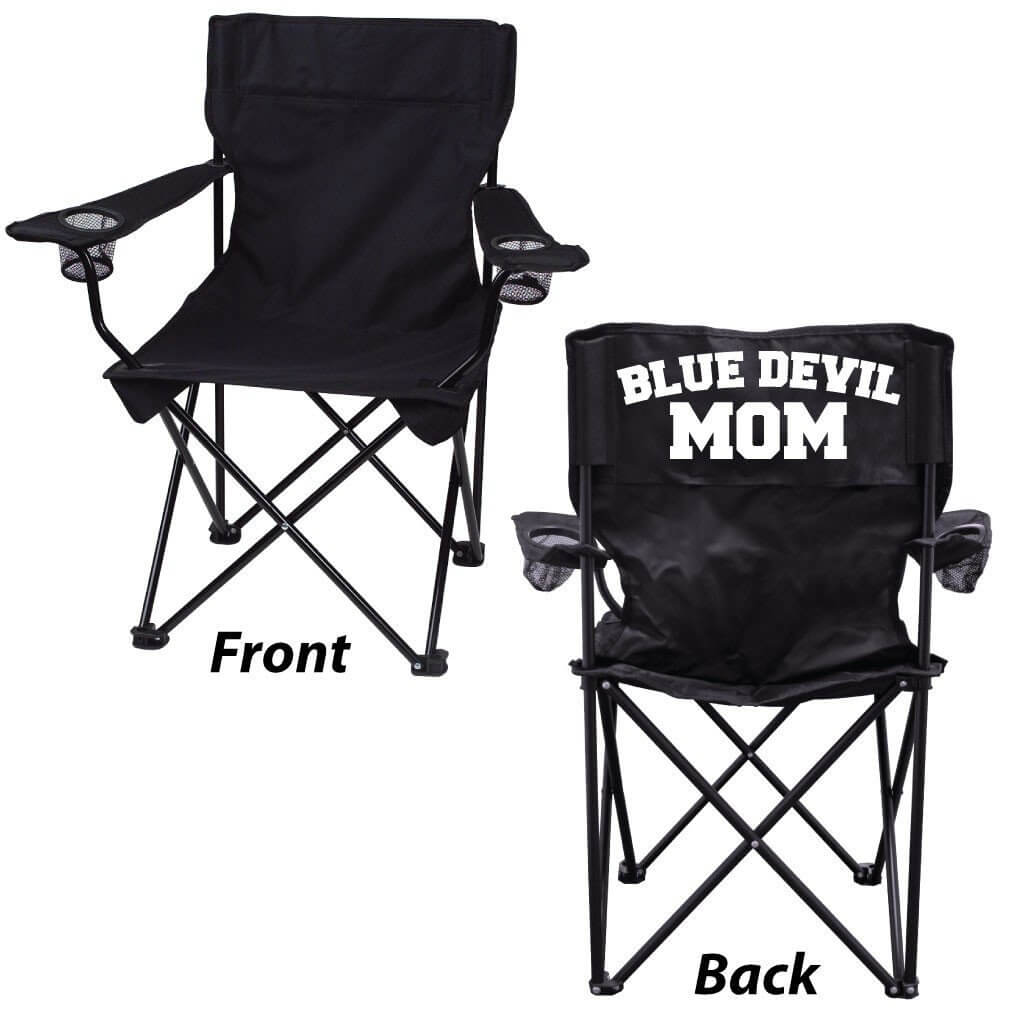 Blue Devil Mom Black Folding Camping Chair
