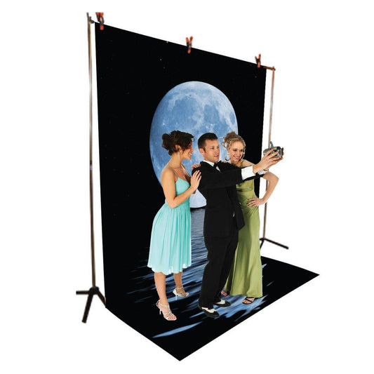 Moon Reflecting on Water Vinyl Photography Backdrop - 8'x10' or 8'x14'