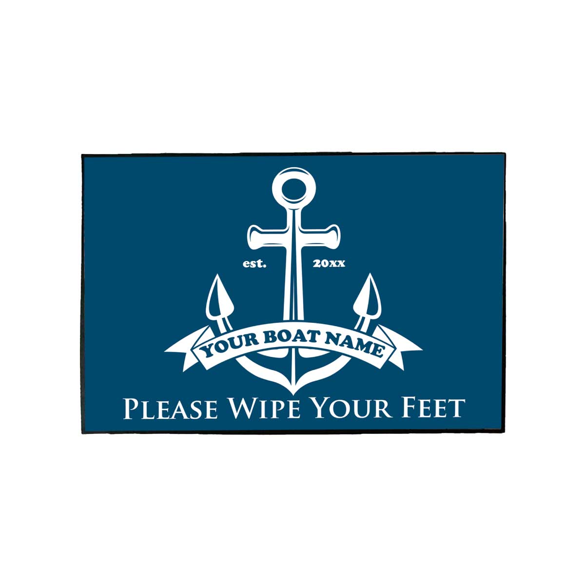 Custom Wipe Your Feet Boat Mat