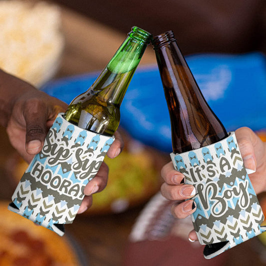 Boho Baby Boy Shower Can Coolers