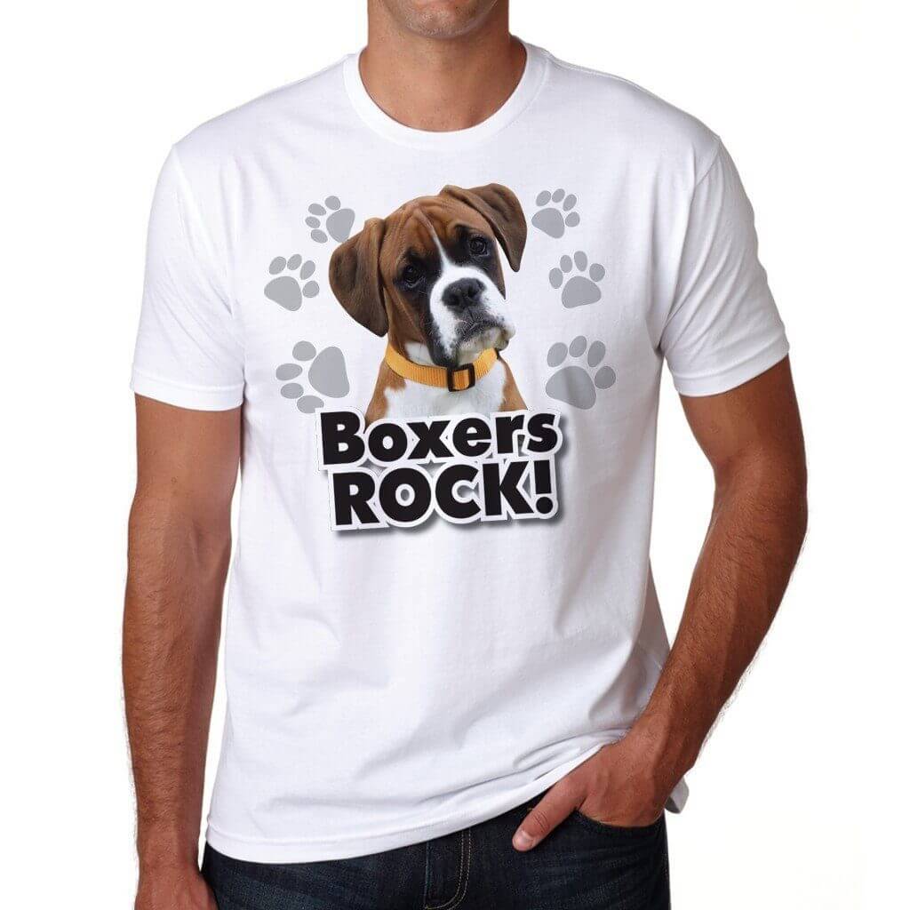 Boxers Rock! White T-Shirt - FREE SHIPPING