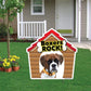 Boxers Rock! Dog Breed Yard Sign - Plastic Shaped Yard Sign - FREE SHIPPING