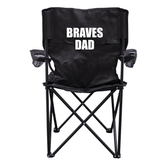 Braves Dad Black Folding Camping Chair