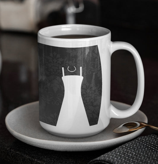 Bride Black and White Silhouette 15oz Coffee Mug
