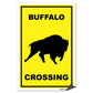 Buffalo Crossing Sign or Sticker