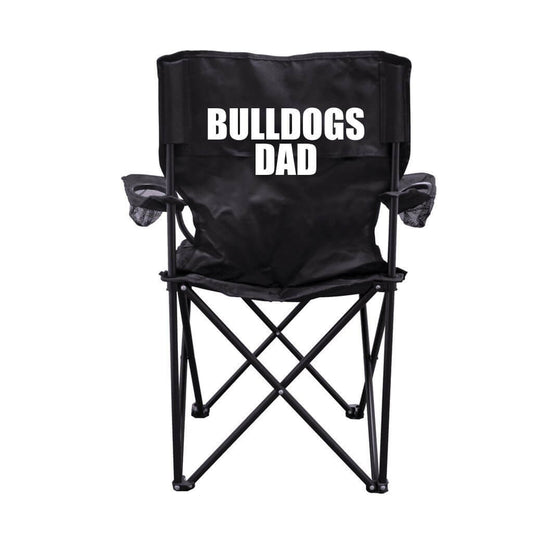 Bulldogs Dad Black Folding Camping Chair