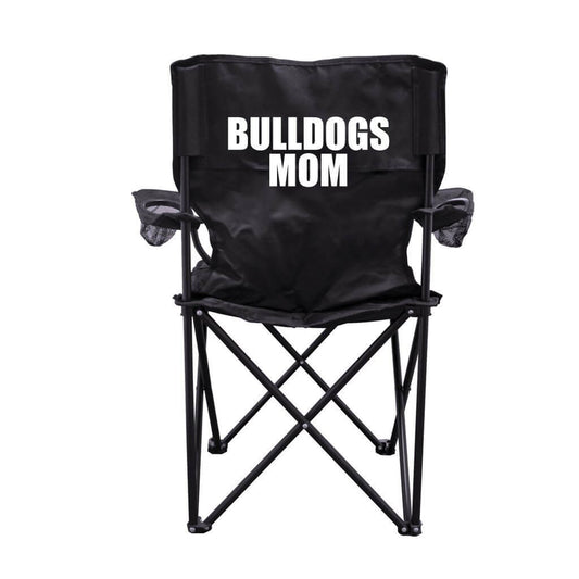 Bulldogs Mom Black Folding Camping Chair