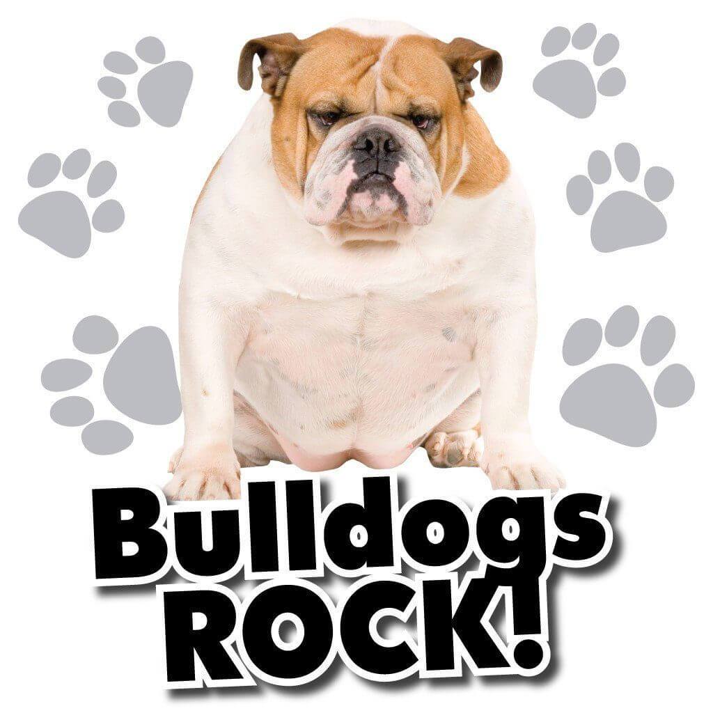 Bulldogs Rock! White T-Shirt - FREE SHIPPING