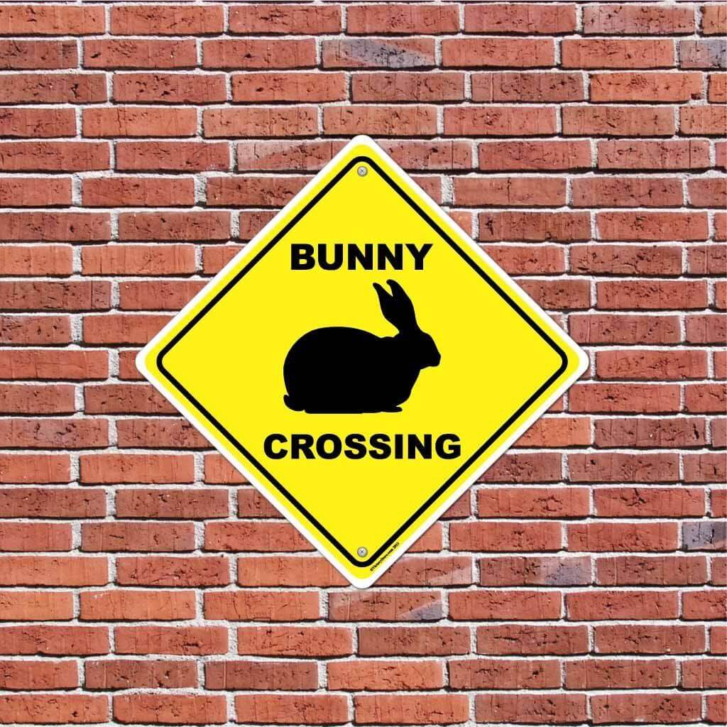 Bunny Crossing Sign or Sticker
