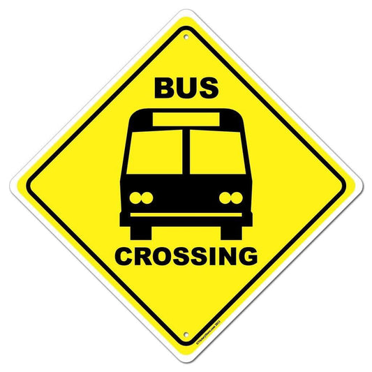 Bus Crossing Sign or Sticker
