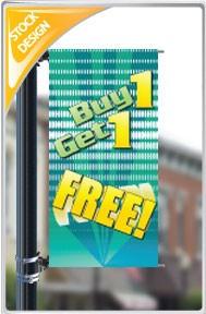 18"x36" Buy One Get One Free Pole Banner FREE SHIPPING