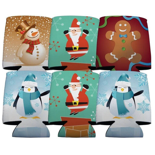 Christmas Characters Can Cooler Set of 6 FREE SHIPPING