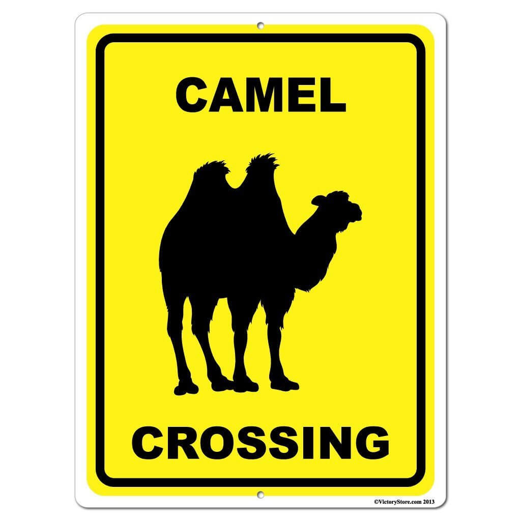 Camel Crossing Sign or Sticker